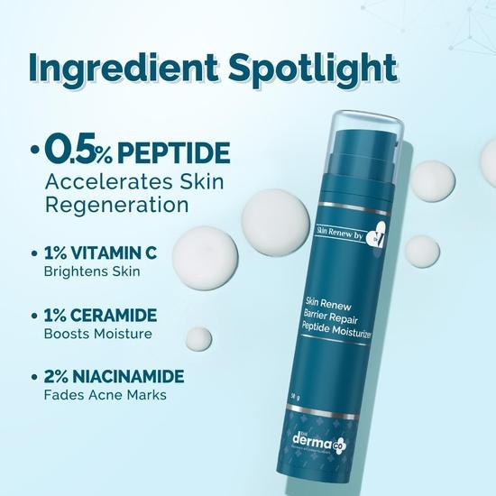 Дерма Ко. x Dr.V Skin Renew Barrier Repair Peptide Moisturizer-пептид и витамин C-50 мл& Глубоко увлажняет и укрепляет кожный барьер