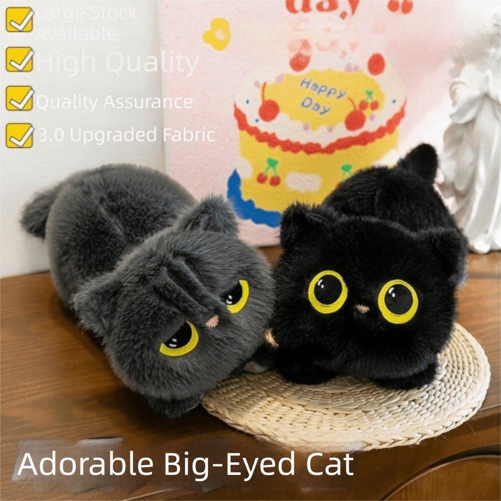 Super Soft Black Cat Plush Toy Big Cuddly Cat Stuffed Toy Cat Plush Doll Birthday Gifts