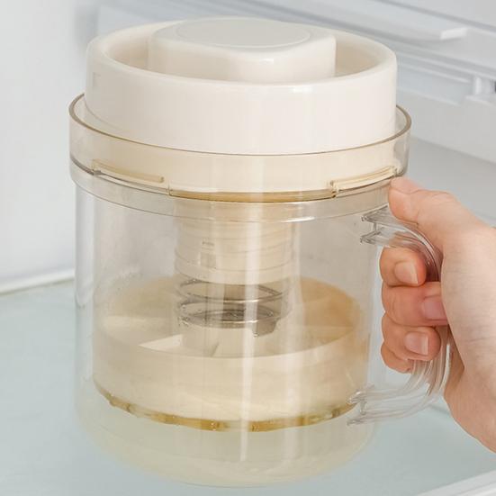 Ситечко для йогурта с крышкой, 1,1 л, греческая йогуртница с ультратонкой сеткой, не содержит бисфенол А, для домашнего приготовления густого сливочного греческого или кокосового йогурта