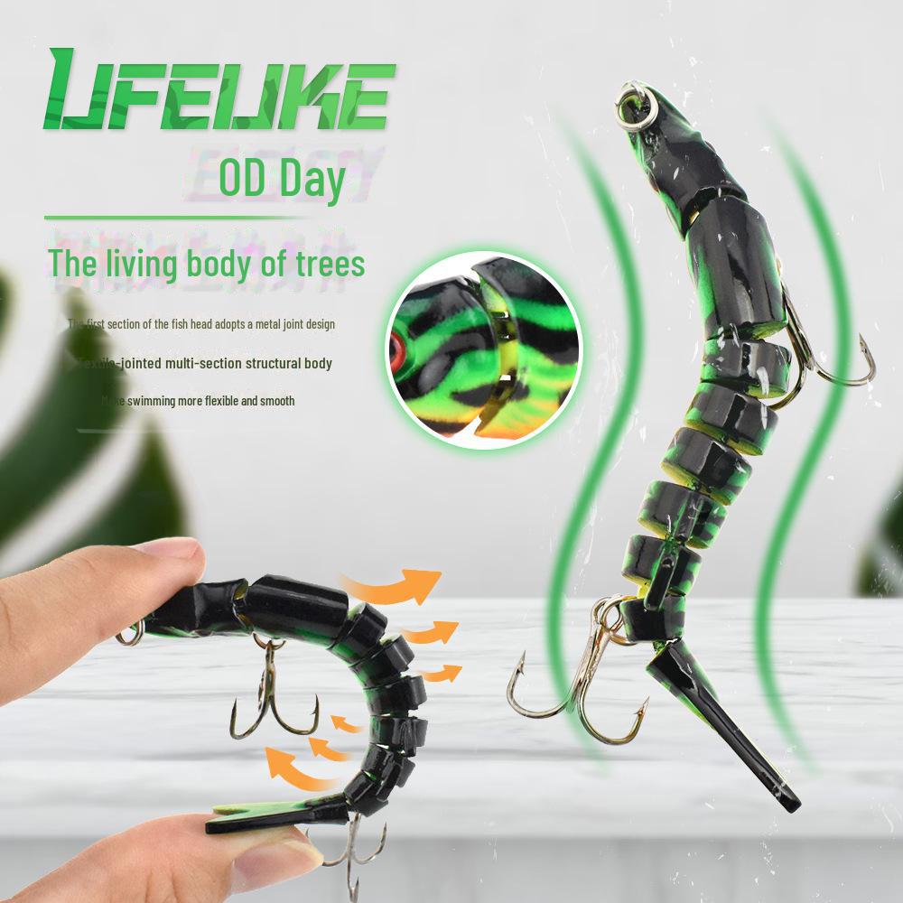 Бесплатная доставка Bionic Dogfish 90 мм/6,8 г многосекционная приманка для тараканов, окуня и пресноводной рыбалки