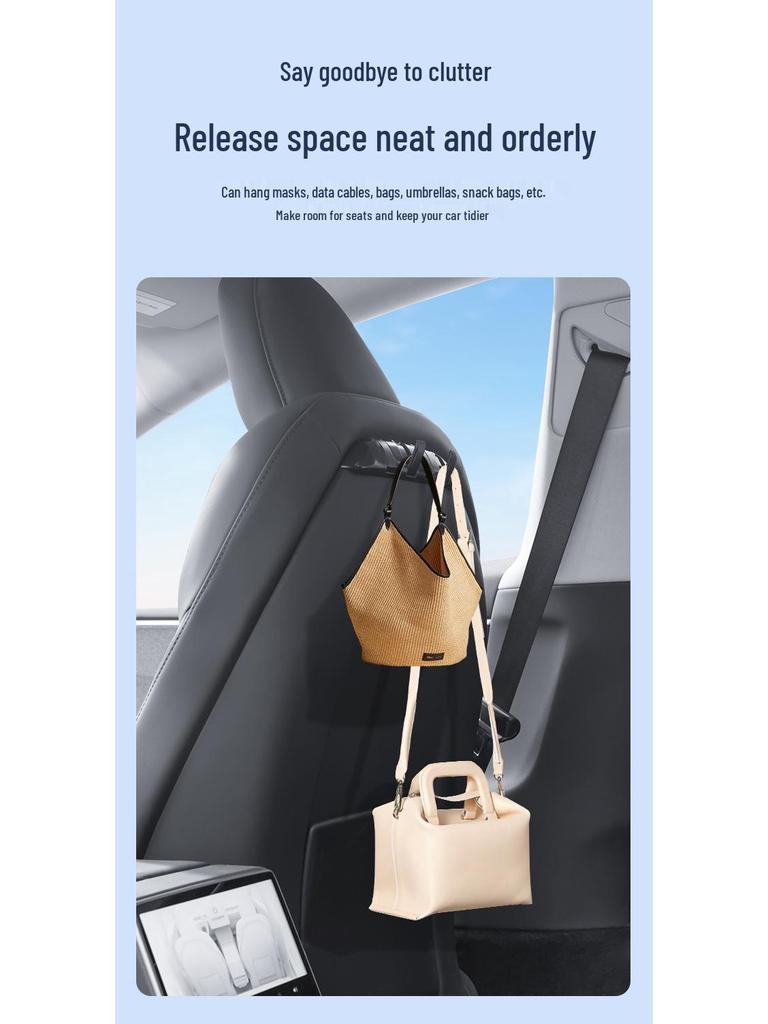 Updated Rear Seat Backrest Hook Cover for Tesla Model 3Y