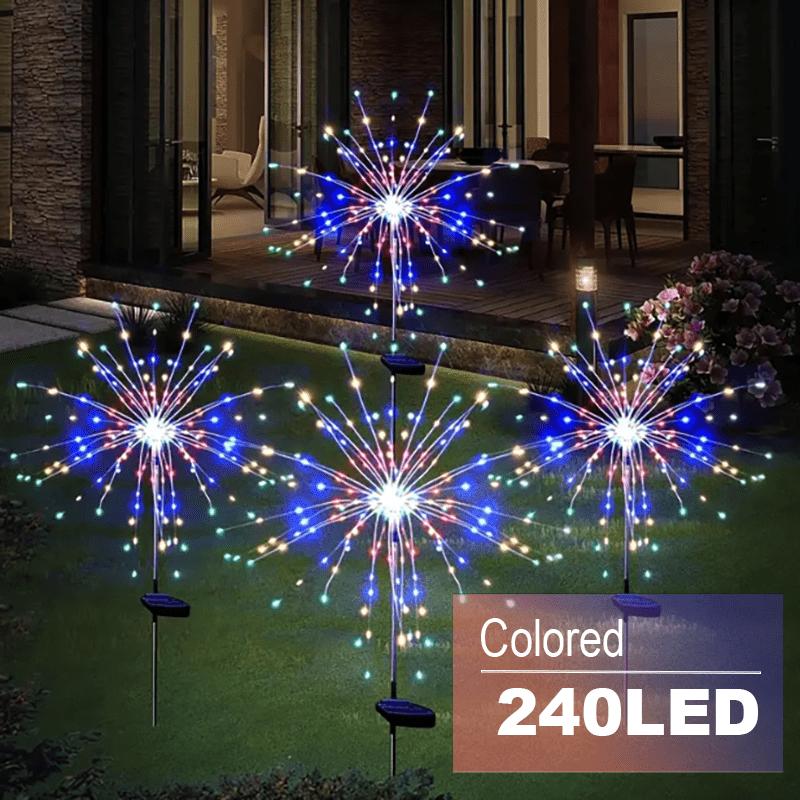 Садовые светодиодные светильники на солнечных батареях - 8 режимов освещения, красочные декоративные светильники, меняющие цвет, энергосбережение, садовое освещение, стильный дизайн, прочная конструкция