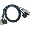 Câbles KVM - ATEN - 7D02U 2L - DVI, USB, Audio - Longueur 1,8 M - Couleur Noir