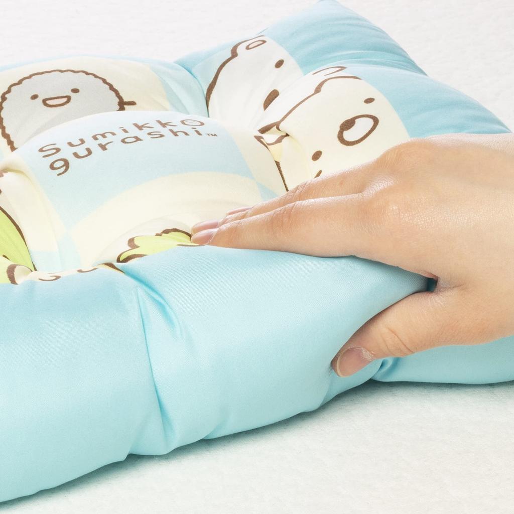 MORIPiLO Morishita Sumikko Gurashi Zabuton Подушка для стула 30x30 см для детей, школы, детского сада, девочек, товары с персонажами, синяя 4620354