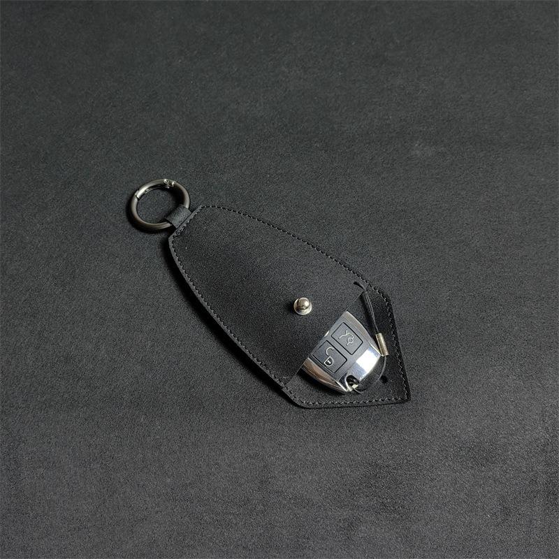 CRZ1 Suede Key Bag Car Key Pocket Creative Keychain Key Ring For Mercedes Benz AMG A C E Class W201 W210 W108 W204 W205 W203 W21