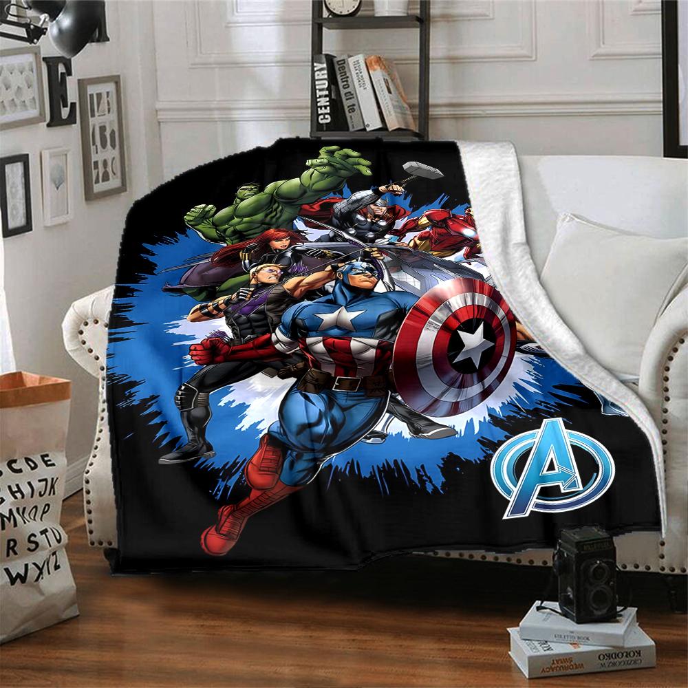 Avengers Heroes United Blanket Soft Throw Blanket For Home Bedroom Bed Sofa Travel Office Solid Christmas Blanket