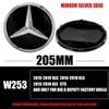 hrmfq5 Car Sticker Hot New 2025 For Mercedes Benz 1pcs Car Grill Emblem Star Badge Front Grill Logo For Mercedes Benz A C B V G E Class