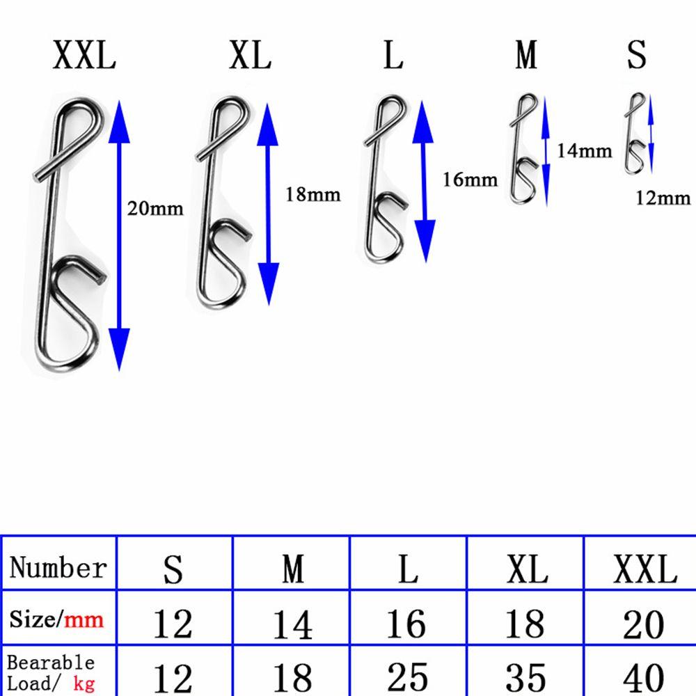 50 шт. Новые портативные прочные быстросъемные рыболовные подвесные застежки-карабины из нержавеющей стали, бочковые вертлюжки