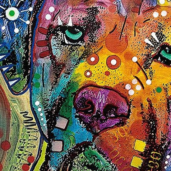 Colorful Dog Art 57cm x 57cm Made in Stylish Poster for Interior Living Room Pop Street Art Fabric Panel Panel, (Large Size), Japan. Decor,