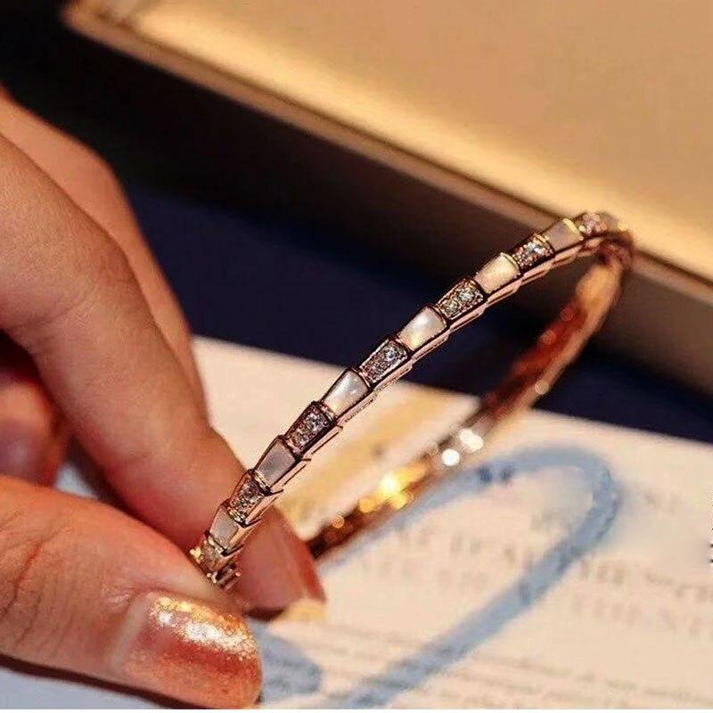 Классический женский браслет Snake Blossom, серебро S925, оригинальный фирменный браслет, модные украшения, вечеринка, свадебный подарок