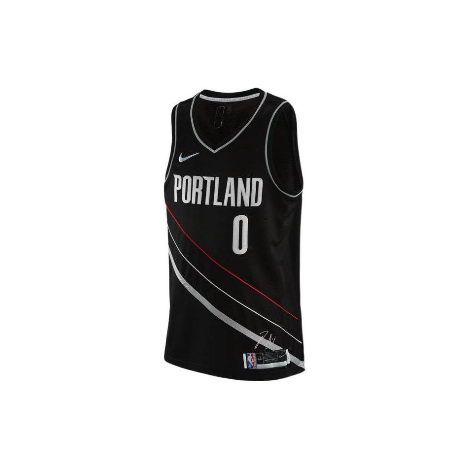 Nike Portland Trail Blazers D Lillard Swingman Джерси Черный Мужская уличная одежда DH8068-010