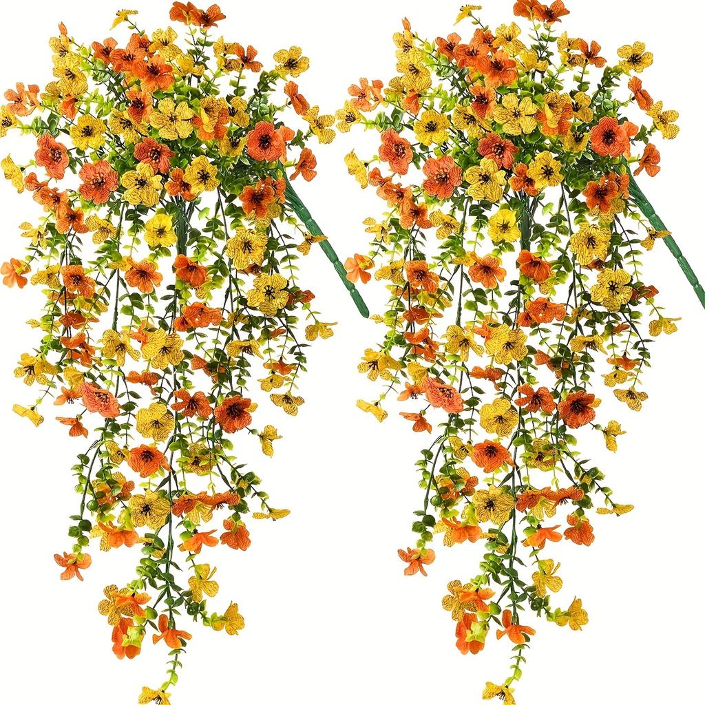 1 шт/2 шт изысканные реалистичные шелковые ромашки подвесные цветы для улицы искусственные растения цветок орхидеи