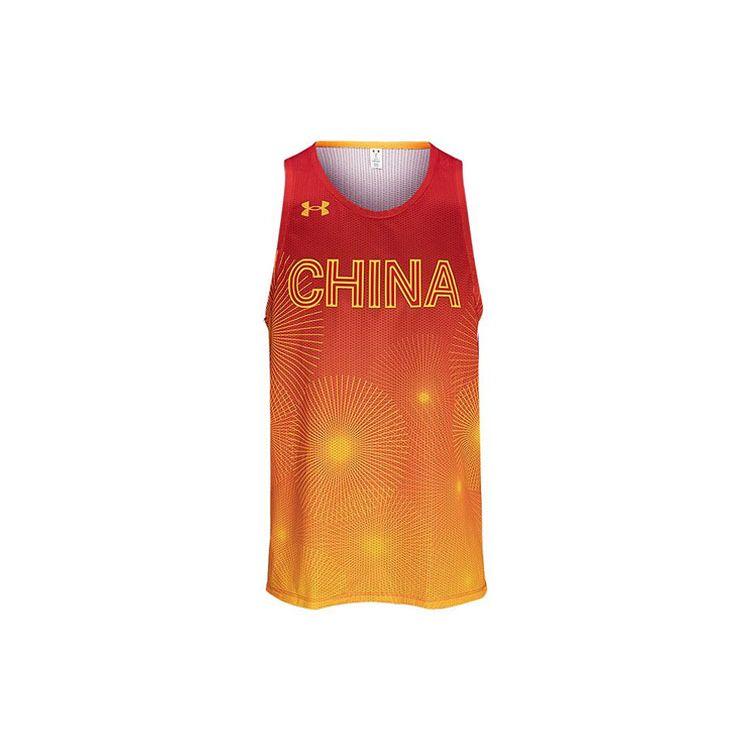 Under Armour China 3x3 Replica National Team Breathable Loose-Fit Gradient Basketball Vest Unisex Tops Red 1364595-625