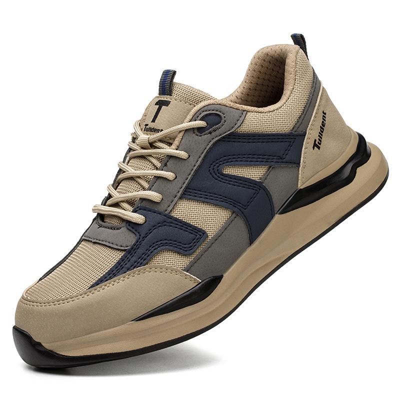 Men'S Steel Toe Puncture Proof Anti-Skid Work Safety Shoes, Breathable Industrial Construction Sneakers