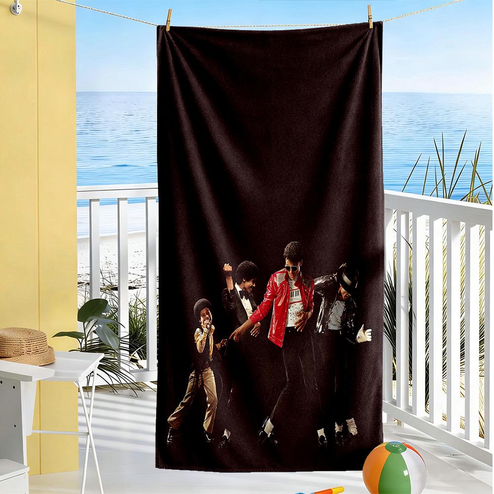 Michael Jackson Beach Towel Super Soft & Absorbent Comfortable Lightweight Suitable for Sports, Travel, Swimming, Yoga, Bathroom, Beach, And Pool