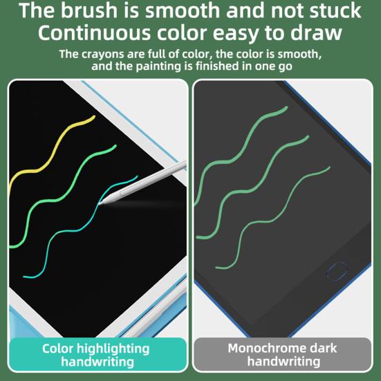 8,5-дюймовый ЖК-планшет для письма с карандашом, мультяшным динозавром, красочными рисунками, чувствительный к давлению, на батарейках, электронная графическая доска для рисования