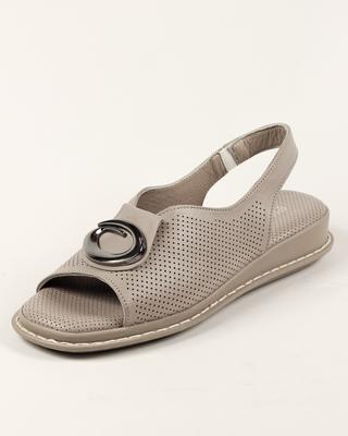 Босоножки на мягкой подошве 35823 37 бежевые кожа