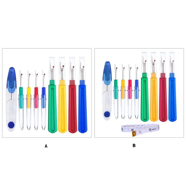 9/10Pcs Seam Rippers, Small Large Thread Unpicker with Scissors and Tape Measure, Sewing Seam Rippers for Sewing