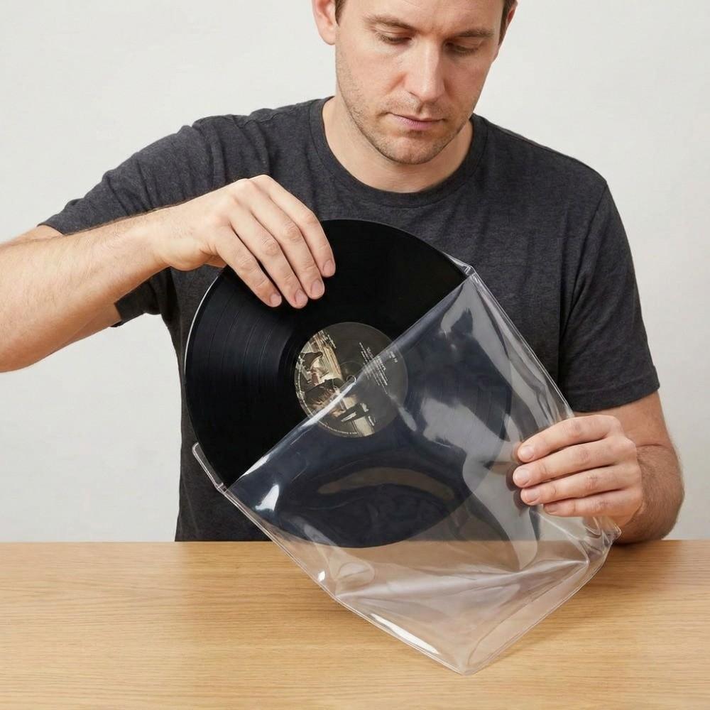 Resealable LP Record Cover 7/10/12 inch Record Protection Useful Vinyl Records Sleeve  Record