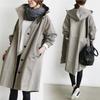 Women's Autumn Casual Trench Coat Mid Long Style Waist Cinching Jacket Long Sleeved New Fashion 8 Color Options