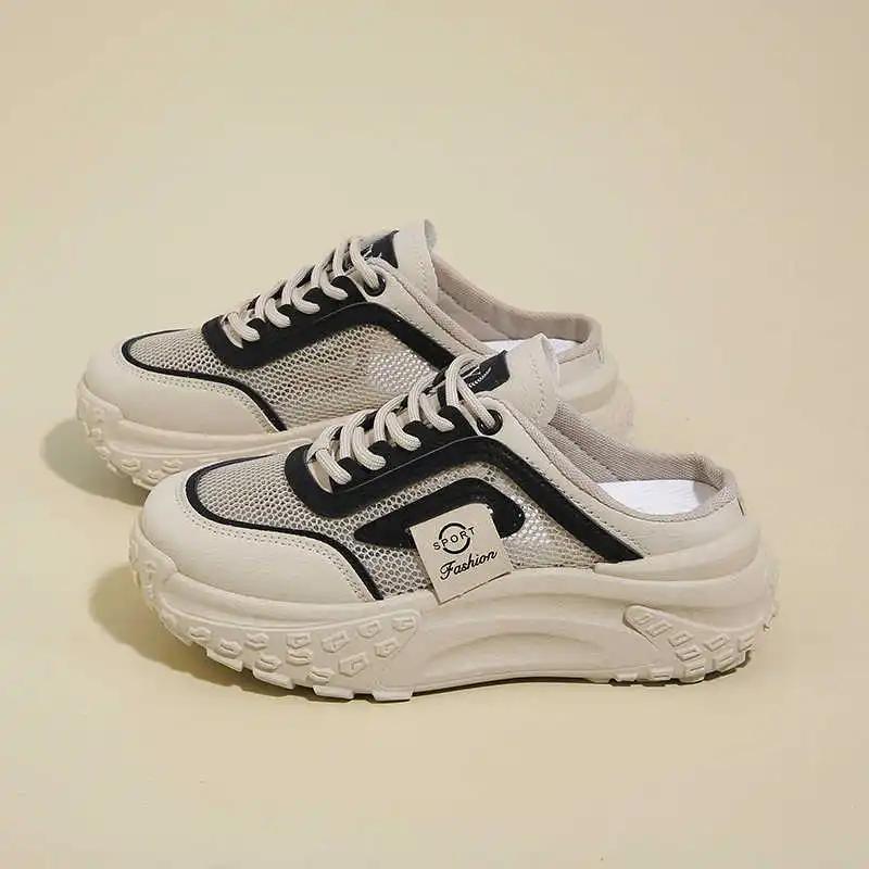 Tennis Sole Thick Heel Shoes Size 46 Loafers Ladies Sneakers Black Colorful Tennis For Women Sport Tenya Shoose Runner