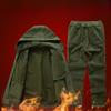 Men's Winter Outdoor Tooling 2-piece Set Waterproof Overalls Cold-proof and Warm Jackets Plus Velvet Thickened Suit
