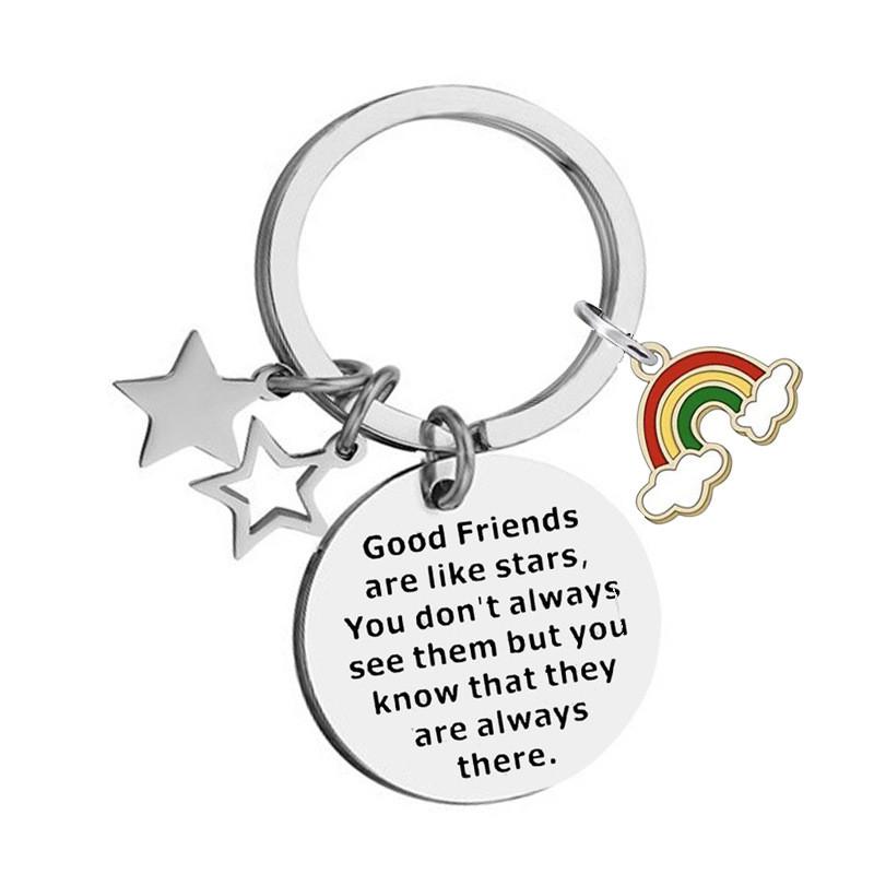 Dazzling Stainless Steel Rainbow Keychain Friendship Accessory For Holidays And Special Occasions