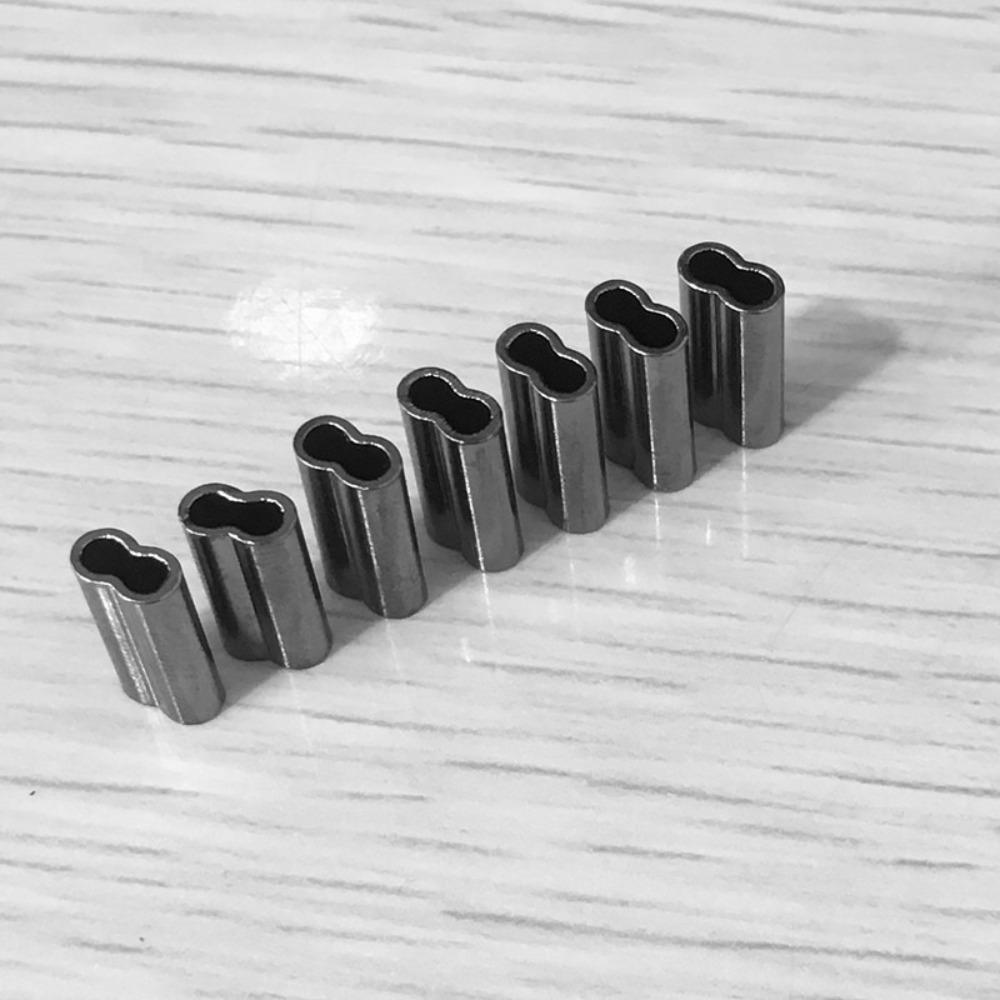 Кримповочная трубка для лески, Трубка для рыболовного тросика, Кримповочный соединитель для тросика, Двойная медная трубка