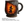 Vintage Coffee Mugs Mystical Witch Bark Texture Mug Halloween Campfire Cup Outdoor