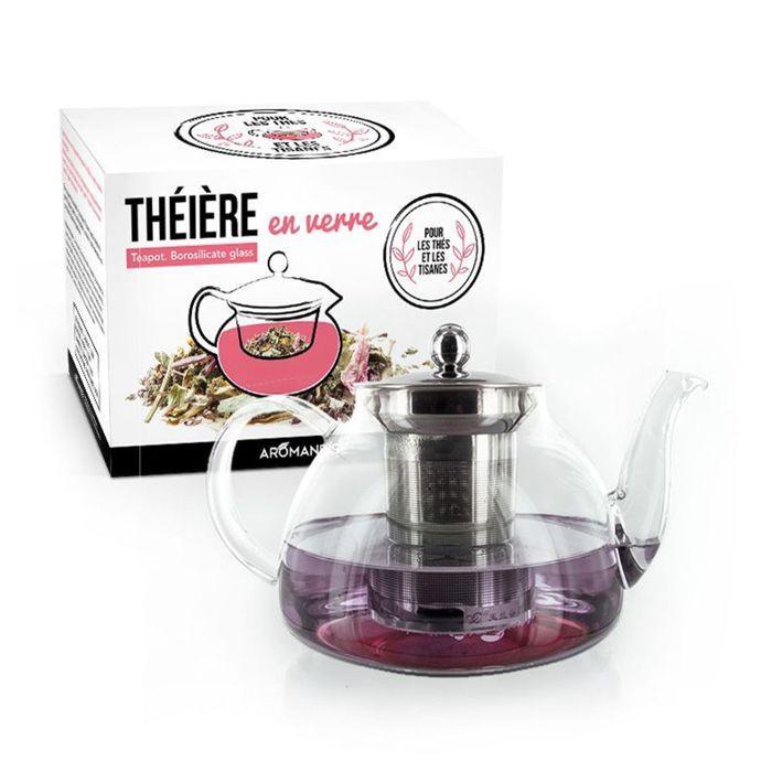 Théière en verre avec filtre en inox - 0,8 L