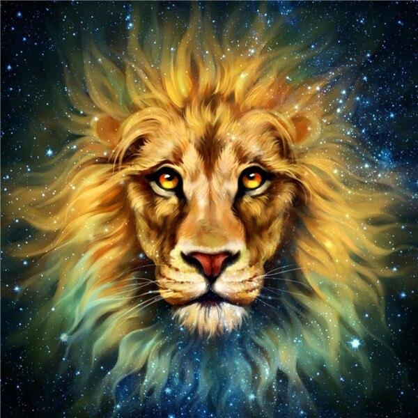 50x50cm 5d Diamond Painting Lion Diamond Embroidery Animal Pictures Of Rhinestones Mosaic Cross Stitch Craft Kit