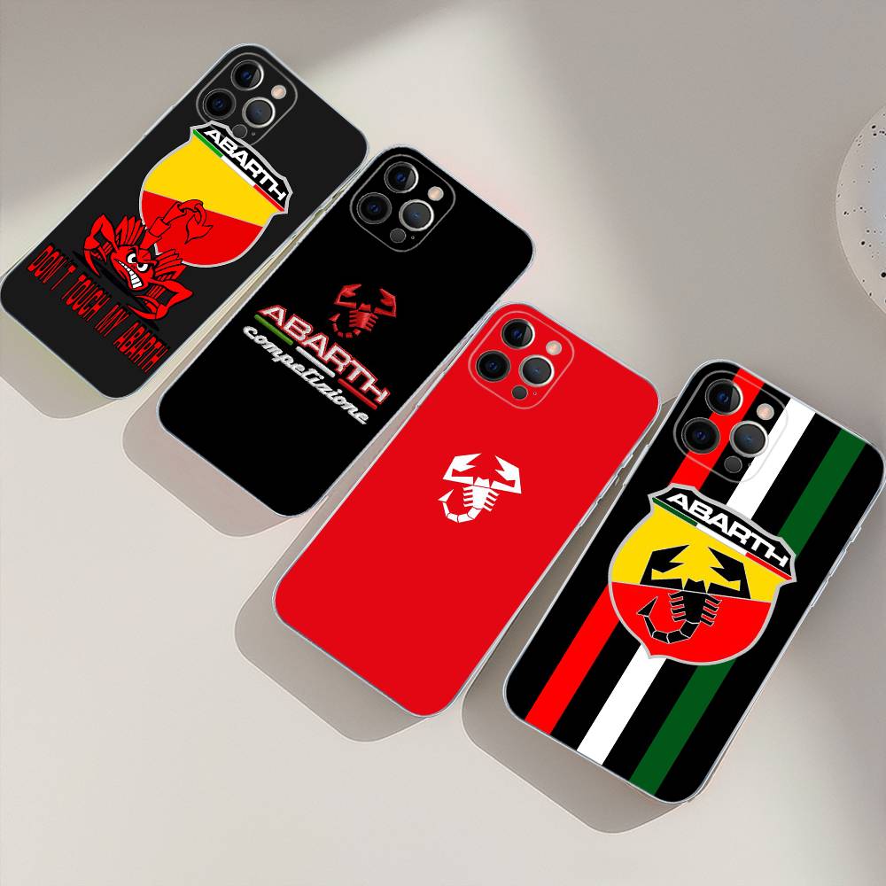 Прозрачный чехол из ТПУ с логотипом A-Abarth для IPhone 17 11 12 13 14 15 16 Pro Max 16 Plus
