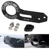 Heart Horse Rear Tow Towing Hook For Universal Car, JDM Bumper Quick Release Auto Trailer Ring Aluminum Alloy, Improved Wiredrawing Anodizing (Black)
