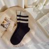 10 Pairs of Women's Autumn and Winter Socks Retro Thick Striped Tube Stack Socks