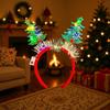 Christmas Luminous Headband Elk Christmas Tree Decoration Party Favors Birthday Festival Gathering Headwear Navidad Hair Accessory
