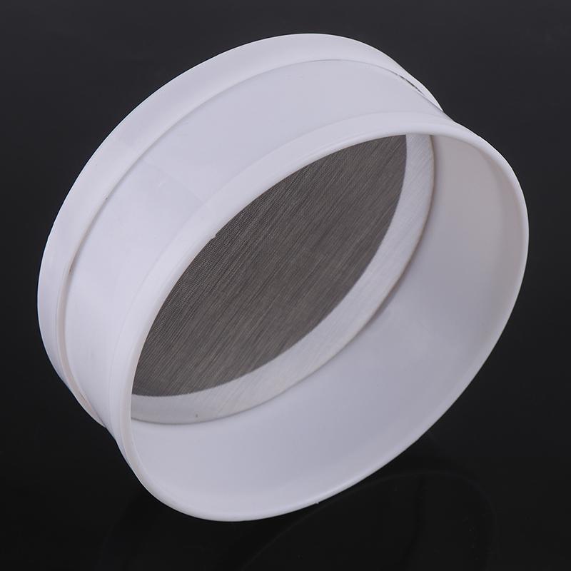 White Plastic Fine Mesh Strainer Flour Colander Sifter Sieve Kitchen Tool