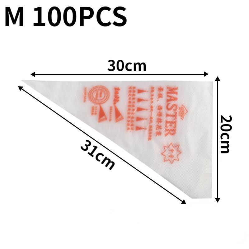 50/100PCS Disposable Pastry Bag Piping Bag Fondant Cream Squeeze Cream Bag Cake Decorating Nozzle Bakery Bakeware Kitchen Tools