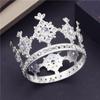 Корона на день рождения Украшение для торта Маленький круг 8 см Детская диадема Свадебное украшение для волос Тиары Головные украшения