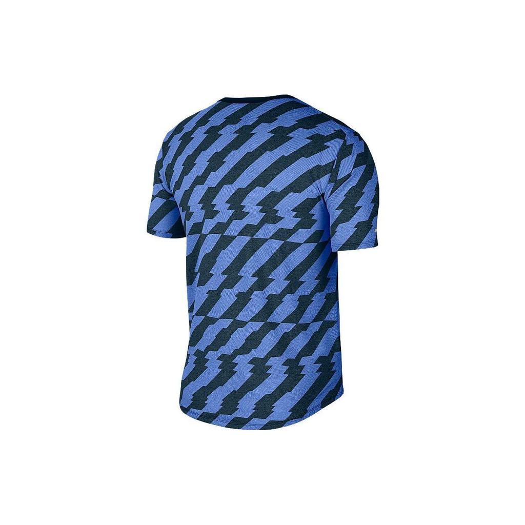 Nike Футболка мужская спортивная с коротким рукавом и принтом логотипа, синяя CU5458-458