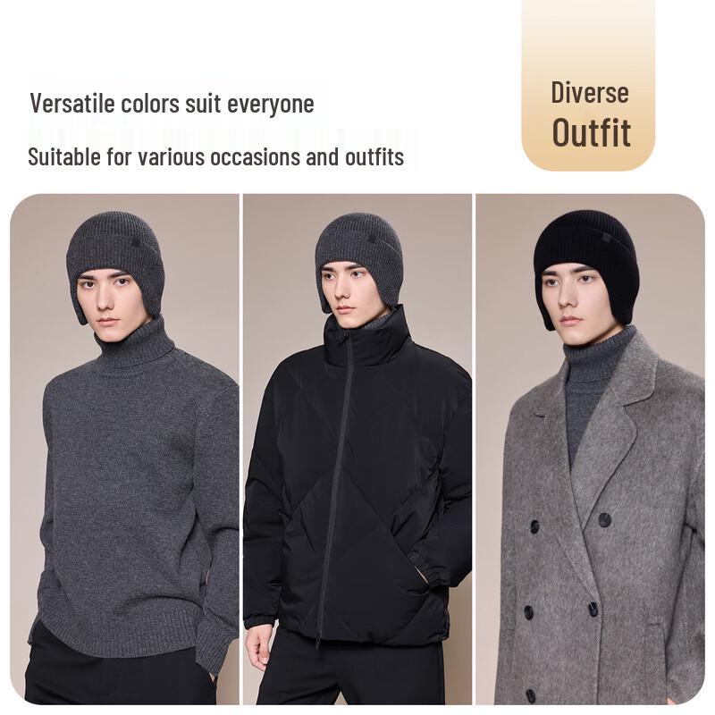 JIUMU Unisex Pure Wool Winter Beanie