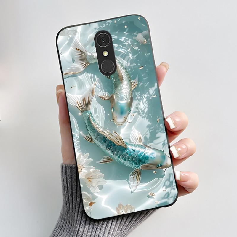 For LG Q7 Plus Q7+ Q7a Phone Case Luxury Cute Love Rabbit Funny Soft Silicone Black TPU Protective Cover For LG q7 LM-Q610 Case