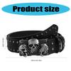 Skull Buckle Waist Chain Buckle Punk Chain Grunge Belt for Women Proms Club Party for Jeans Dresses Studded