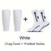 2 Pairs Set Men Football Socks and Knee Pads Calf Sleeves Non-slip Silicone Bottom Socks Soccer Tennis Basketball Sports Socks