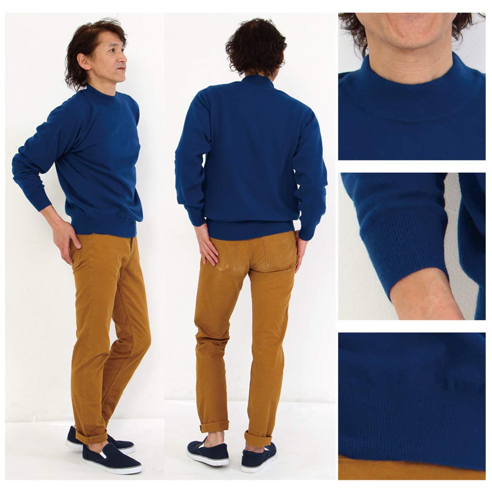 Cashmere Charcoal Medium [Gobi] 100% High-Neck Sweater, Color Gray, Size