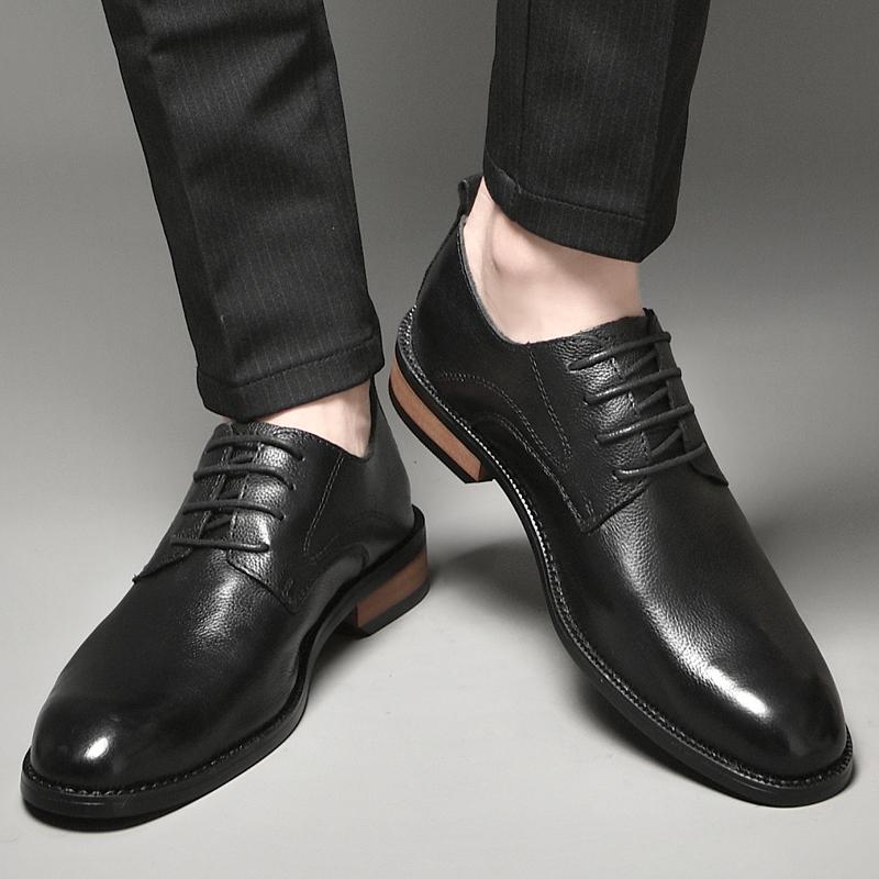 Casual Slip On Formal Leather Men Shoes Men Italian Black Male Loafers Men Shoes Wedding Party Dress Shoes