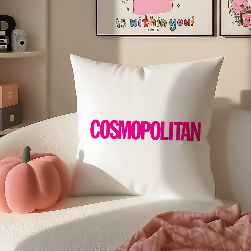 Trendy Magazine CCosmopolitan Cushion Cover Pillowcase Short Plush Invisible zipper Room Sofa Cushion Cover