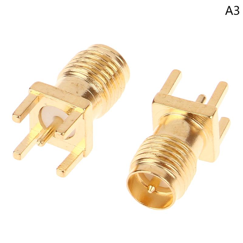 Innovative 2Pcs Rf Copper Connector Plug Socket Sma Female Jack Male Plug Adapter Solder Edge Pcb Straight Right Angle Mount