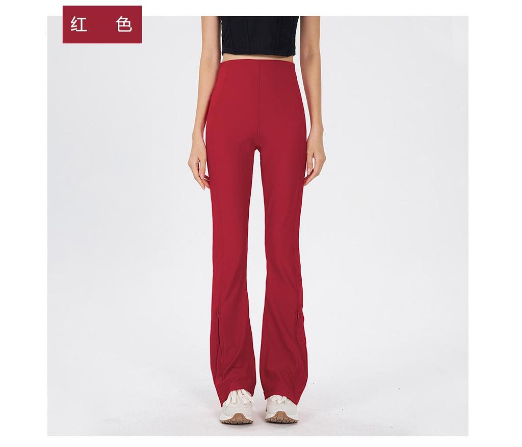 Lu New Threaded High-Waist Bell-Bottom Yoga Pants - Hip Lift, Slimming, All-Match, High Elasticity, Comfortable for Indoor or Outdoor Wear.