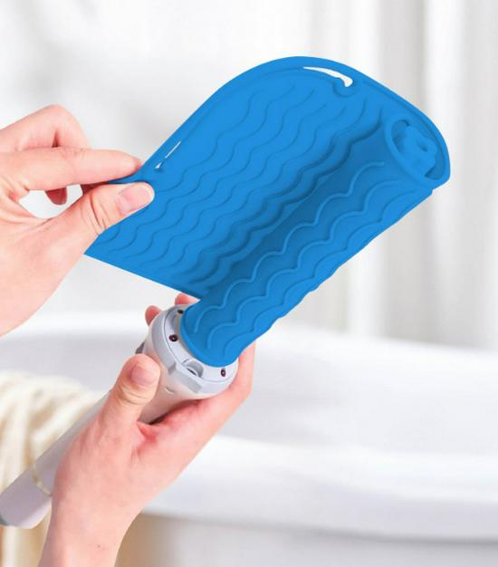 Hair Styling Tools: Curling Iron & Straightener with Non-Slip Silicone Insulation Pad.