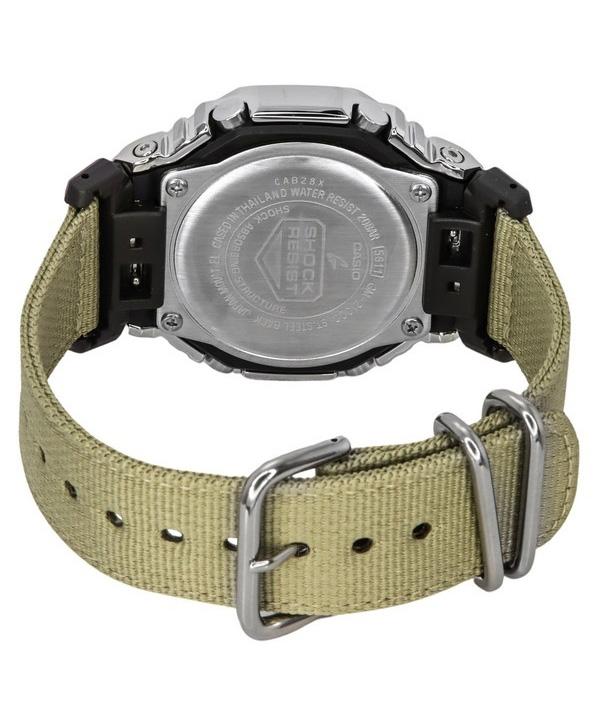 Casio G-Shock Utility Metal Collection Аналоговый цифровой тканевый ремешок Кварцевые мужские часы с черным циферблатом GM-2100C-5A 200M